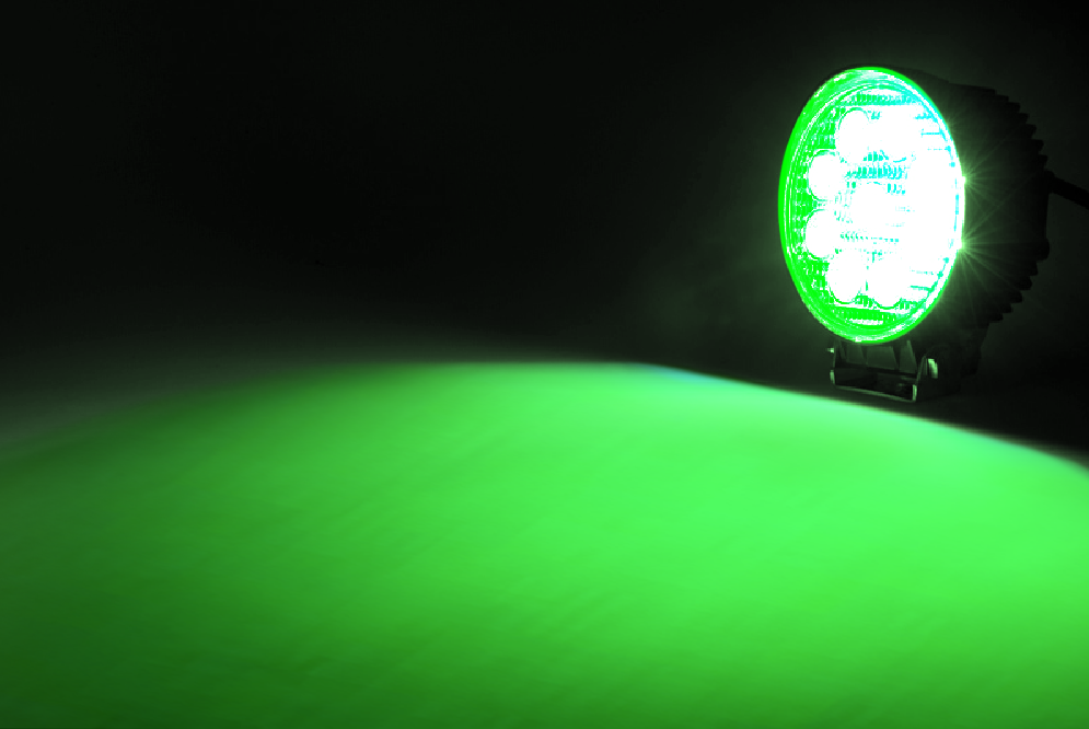 Quake LED Work Light 4 Inch Work Light 27 Watt Green Spot Fracture Series - QFR069 - Quake LED