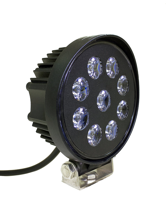 Quake LED Work Light 4 Inch Work Light 27 Watt Spot RGB Accent Fracture Series Quad-Lock/Interlock - QFR793 - Quake LED