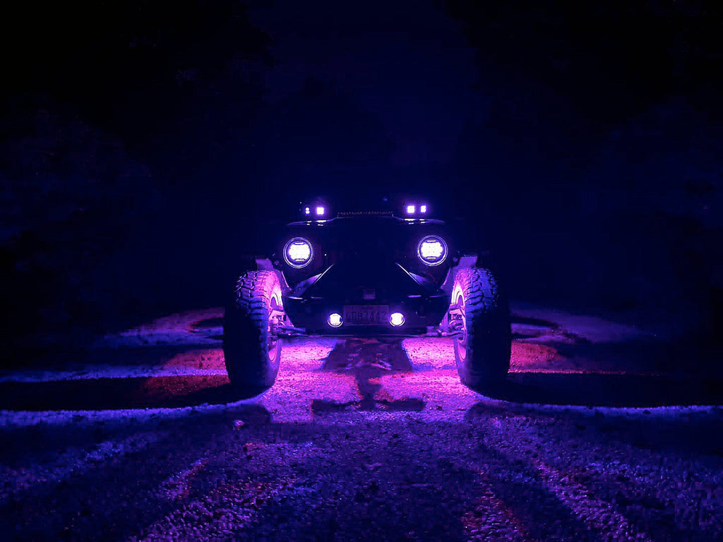 Quake LED Underbody Light Kit 4 Piece RGB Accent Rock Lights (Controller Not Included) Quad-Lock - QTL923 - Quake LED