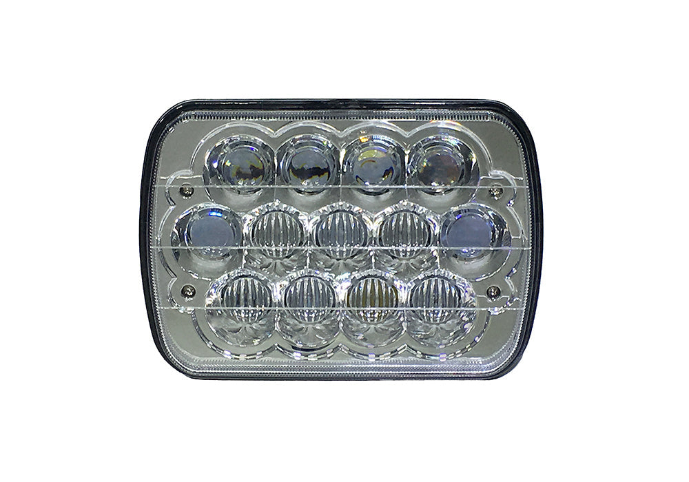 Quake LED Headlight 5x7 Inch Headlight 39 Watt High/Low Jeep YJ/XJ Tempest Series - QTE463 - Quake LED