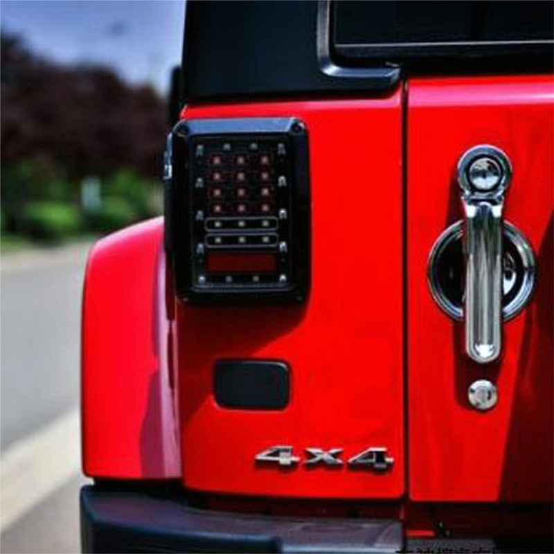 Quake LED Tail Light 6X8 in. 25 Watt Jeep JK Blackout I Tail Light Tempest - QTE457 - Quake LED