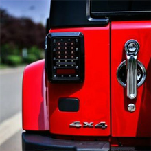 Load image into Gallery viewer, Quake LED Tail Light 6X8 in. 25 Watt Jeep JK Blackout I Tail Light Tempest - QTE457 - Quake LED