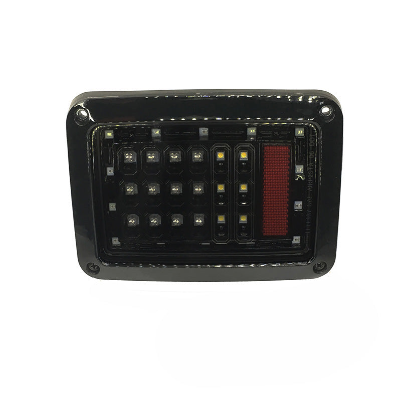 Quake LED Tail Light 6X8 in. 25 Watt Jeep JK Blackout I Tail Light Tempest - QTE457 - Quake LED