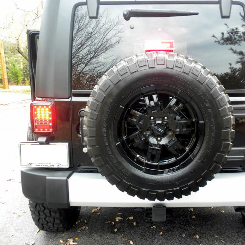 Quake LED Tail Light 6X8 in. 25 Watt Jeep JK Blackout I Tail Light Tempest - QTE457 - Quake LED