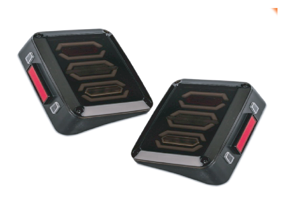 Quake LED Tail Light 6x8 Inch Work Light 25 Watt Blackout II Jeep JK Tail Light Tempest Series - QTE783 - Quake LED