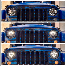 Load image into Gallery viewer, Quake LED Headlight 7 Inch Headlight 60 Watt High/Low White Full Halo Chrome Reflector Tempest - QTE460 - Quake LED