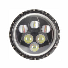 Load image into Gallery viewer, Quake LED Headlight 7 Inch Headlight 60 Watt High/Low White Full Halo Chrome Reflector Tempest - QTE460 - Quake LED