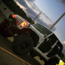 Load image into Gallery viewer, Quake LED Headlight 7 Inch RGB Accent Headlight High/Low RGB Full Halo Black Reflector Tempest - QTE555 - Quake LED
