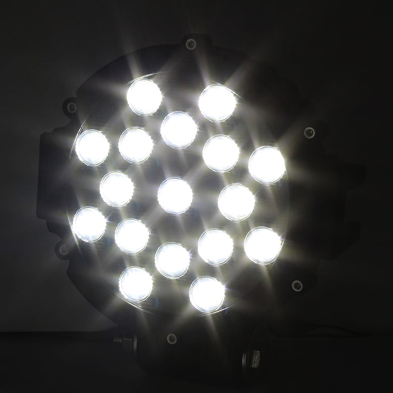 Quake LED Work Light 7 Inch Work Light 51 Watt Spot Red Housing Aftershock Series - QAF361 - Quake LED