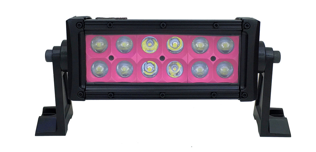 Quake LED Light Bar 8 Inch LED Light Bar Dual Row 36 Watt Combo Pink Reflector Ultra Color Series - QUU599 - Quake LED