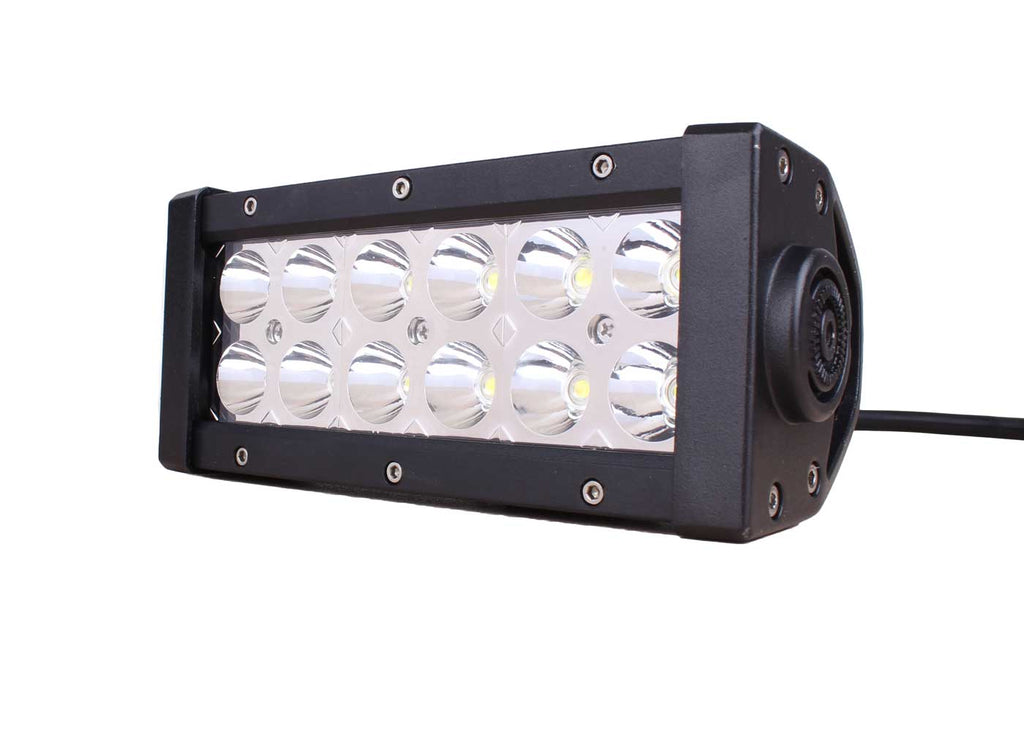 Quake LED Light Bar 8 Inch LED Light Bar Dual Row 36 Watt Combo White/Amber Magma Series - QUDA014 - Quake LED