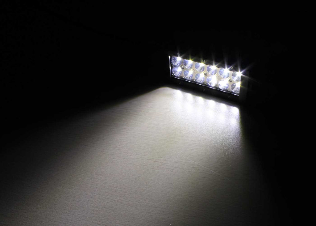 Quake LED Light Bar 8 Inch LED Light Bar Dual Row 36 Watt Combo White/Amber Magma Series - QUDA014 - Quake LED