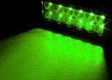 Load image into Gallery viewer, Quake LED Light Bar 8 Inch LED Light Bar Dual Row 36 Watt Combo White/Green Magma Series - QUDG393 - Quake LED