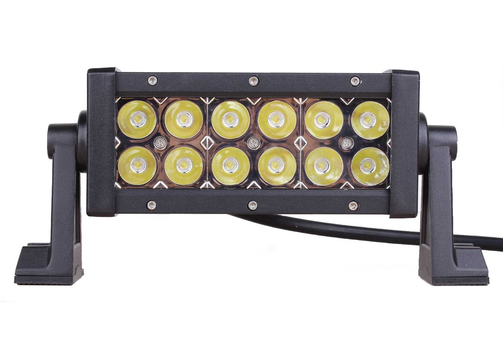 Quake LED Light Bar 8 Inch LED Light Bar Dual Row 36 Watt Combo White/Green Magma Series - QUDG393 - Quake LED