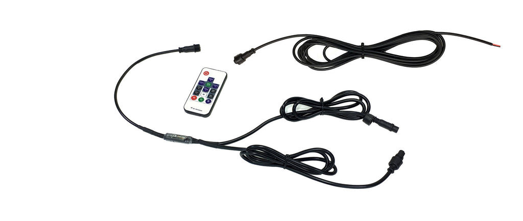 Quake LED Whip Light Remote Controller HD RGB Whip Dual 316 Effects RF Controller 11 Inch Power Side - QW855 - Quake LED