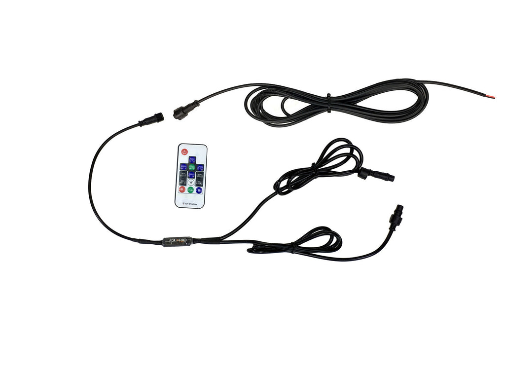 Quake LED Whip Light Remote Controller HD RGB Whip Dual 316 Effects RF Controller 11 Inch Power Side - QW855 - Quake LED