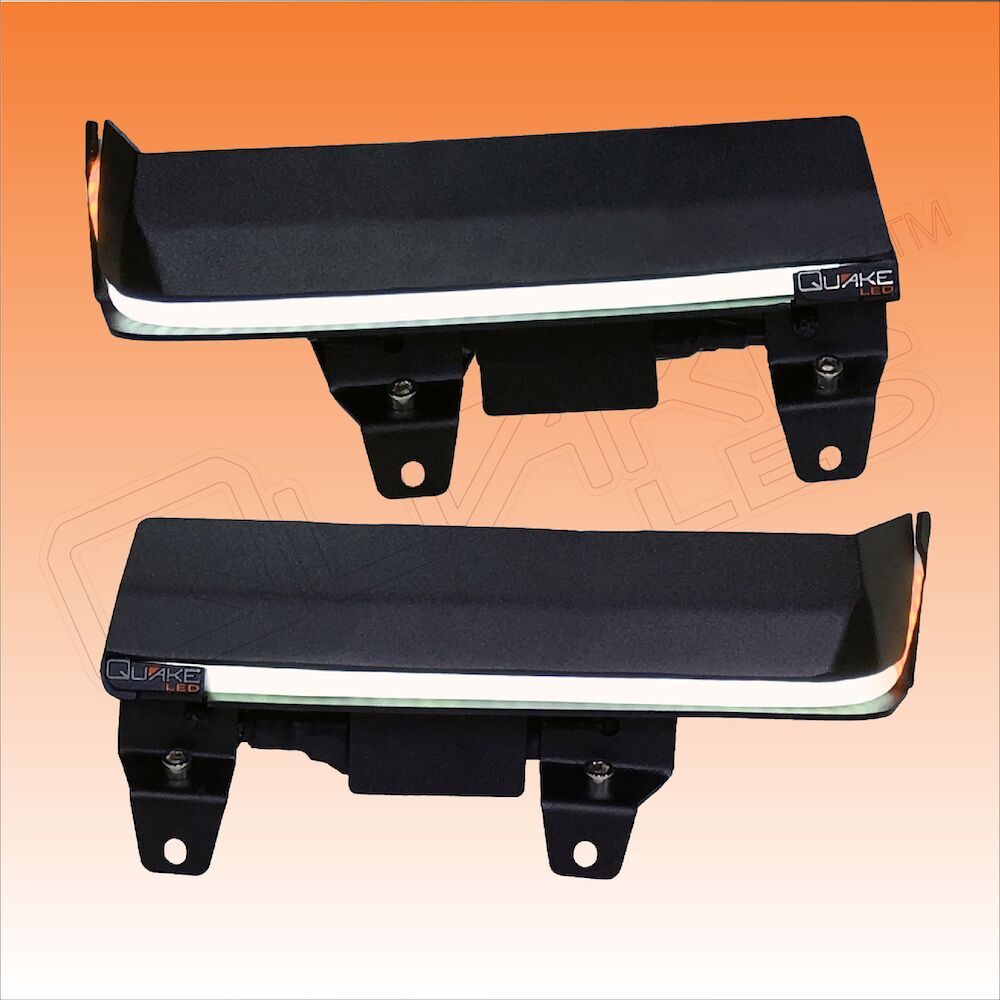 Quake LED Turn Signal Light Jeep 95 X 425 Inch Retro Fit Slim Chop Kit DRL with Sequential Switchback - QTE992 - Quake LED