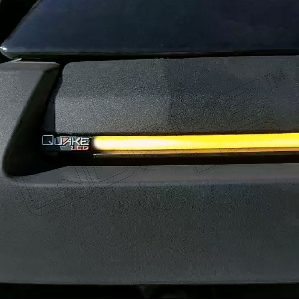 Quake LED Turn Signal Light Jeep 95 X 425 Inch Retro Fit Slim Chop Kit DRL with Sequential Switchback - QTE992 - Quake LED
