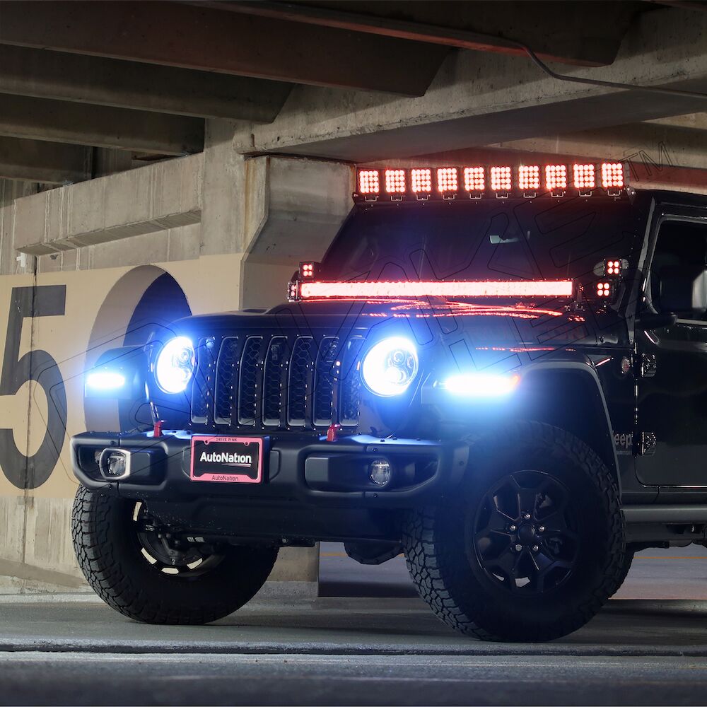 Quake LED Turn Signal Light Jeep 95 X 425 Inch Retro Fit Slim Chop Kit DRL with Sequential Switchback - QTE992 - Quake LED