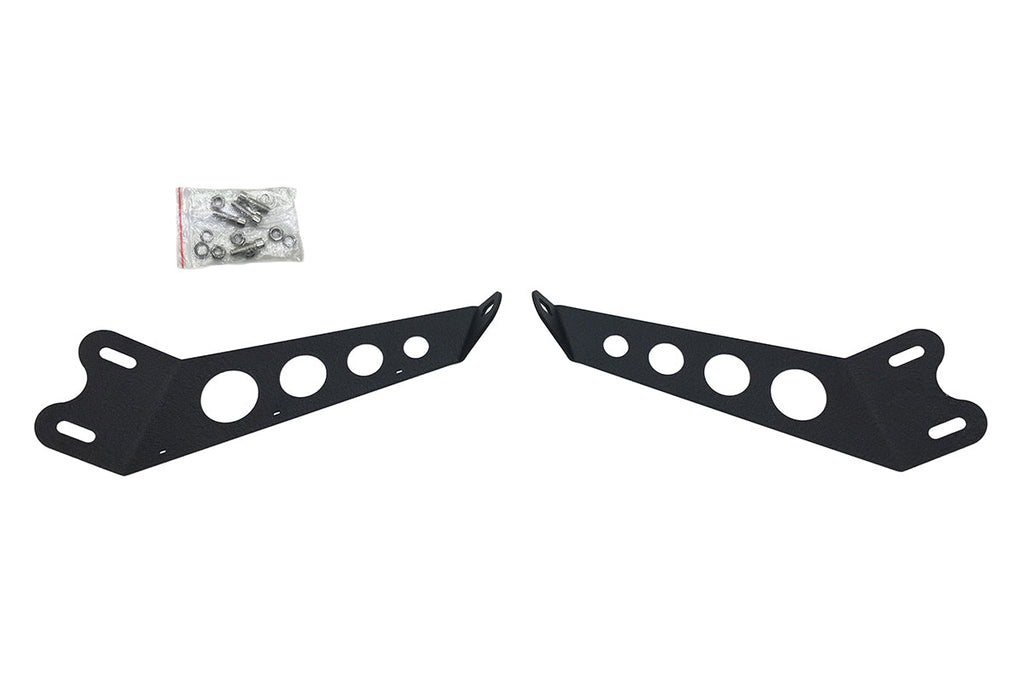 Quake LED Light Bar Mounting Kit Jeep Hood Light Bar Bracket 10 Inch - QBJ408 - Quake LED