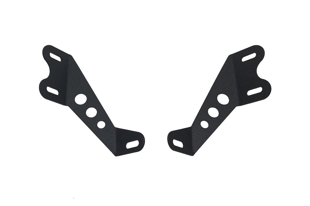 Quake LED Light Bar Mounting Kit Jeep Hood Light Bar Bracket 20 Inch Black Powder coat - QBJ411 - Quake LED