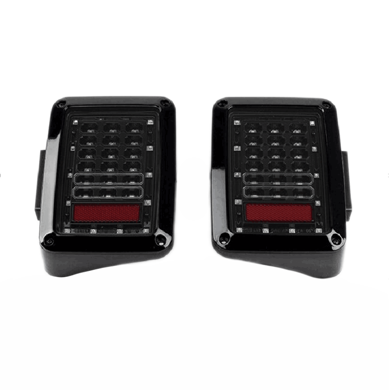 Quake LED Tail Light Jeep JK 6x8 Inch 25 Watt Blackout I Tail Light Tempest Series - QTE912 - Quake LED