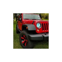 Load image into Gallery viewer, Quake LED Headlight Jeep JK/CJ/TJ 7 Inch Spider Eye Headlights w/White DRL Halo and RGB Accent - QTE1024 - Quake LED