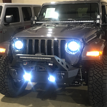 Load image into Gallery viewer, Quake LED Headlight Jeep JL White DRL Halo amber Turn Signal Headlight fog Light Set - QTE962 - Quake LED