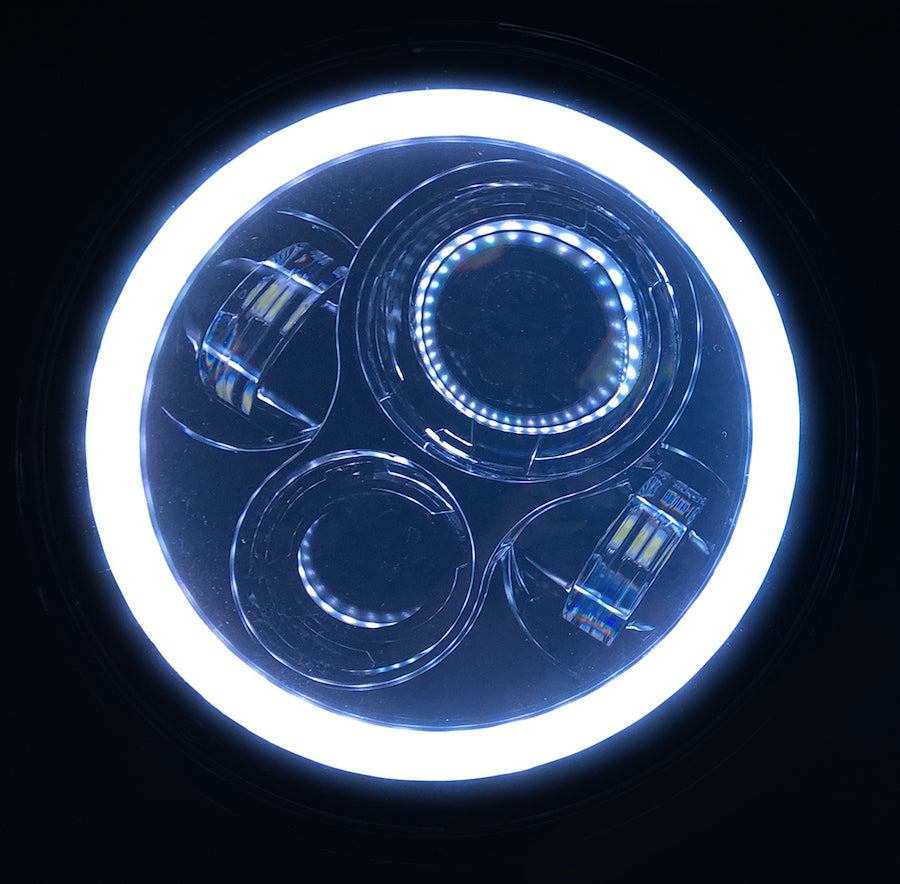 Quake LED Headlight Jeep JL White DRL Halo amber Turn Signal Headlight fog Light Set - QTE962 - Quake LED
