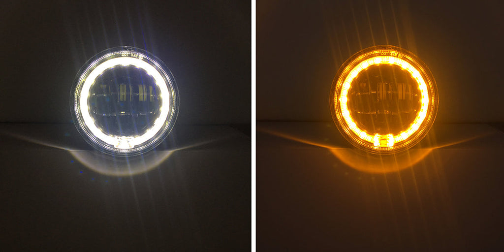 Quake LED Fog Light Jeep Wrangler JL/Gladiator 4 Inch Fog Lights w/ White DRL Halo/Amber Turn Signal - QTE961 - Quake LED