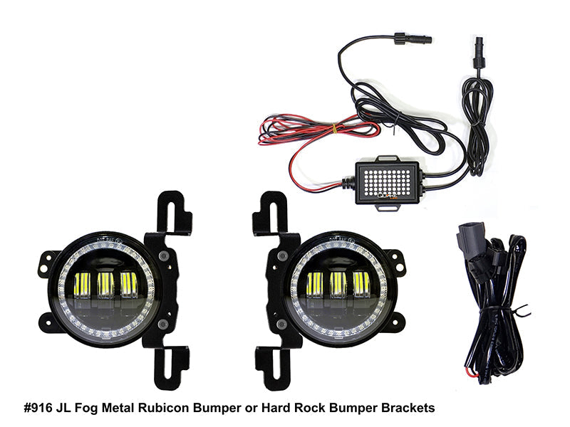 Quake LED Fog Light Jeep Wrangler JL/Gladiator 4 Inch HD Fog Lights - QTE916 - Quake LED