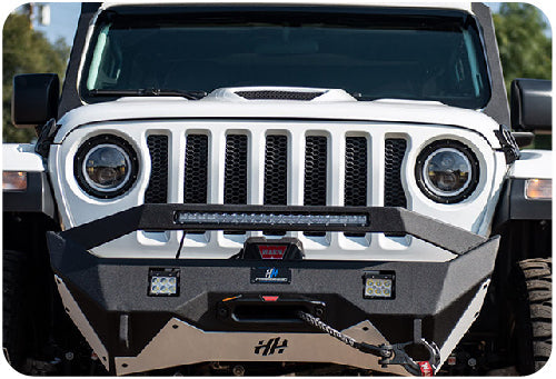 Quake LED Headlight Jeep Wrangler JL/Gladiator 9 Inch Headlights w/ White DRL Halo/Amber Turn Signal - QTE960 - Quake LED