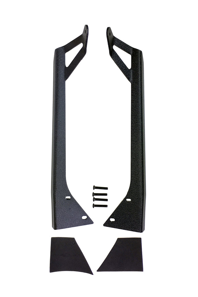 Quake LED Light Bar Mounting Kit Jeep YJ Window Pillar Bracket 1986-95 Wrangler YJ Black Powder coat Pair - QBU788 - Quake LED