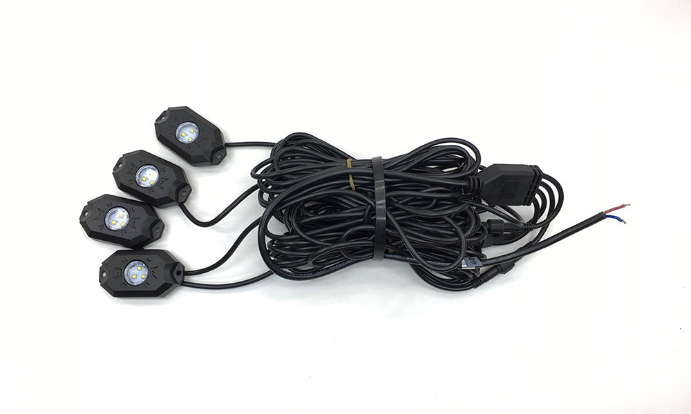Quake LED Underbody Light Kit LED Rock Lights 4 Pods Kit White - QTL441 - Quake LED