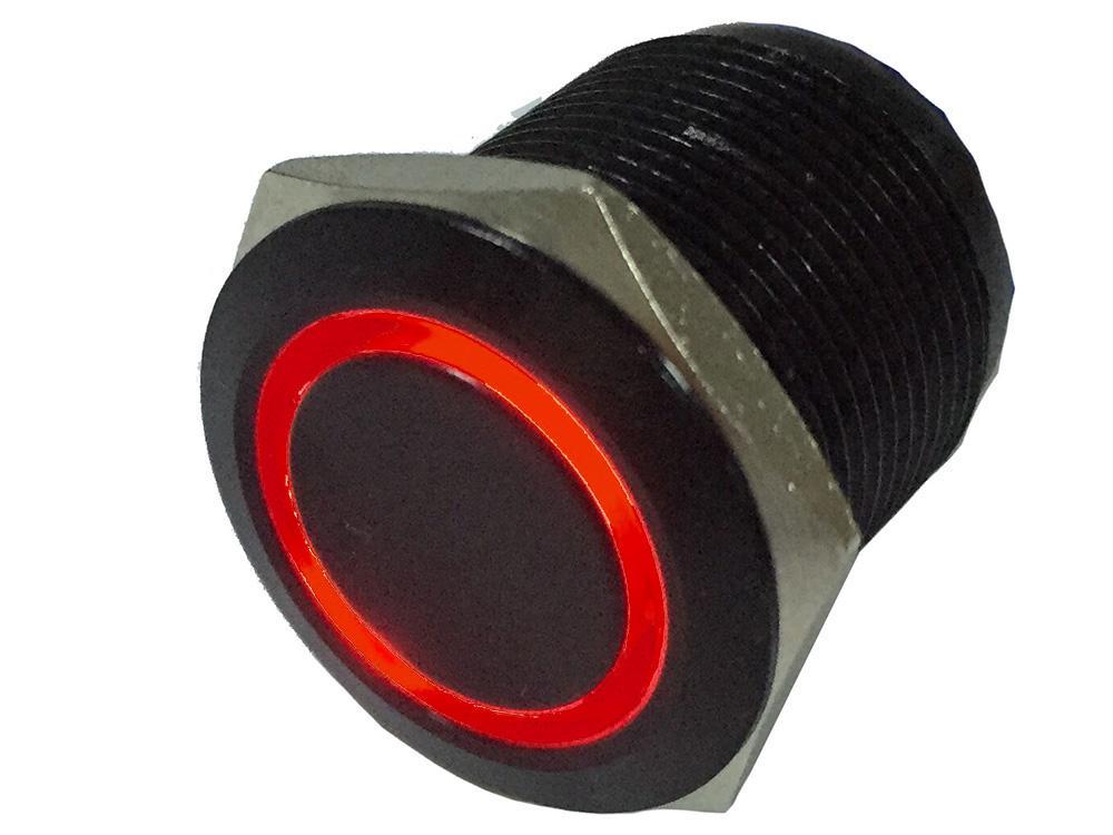 Quake LED Accessory Light Switch On/Off Flush Mount Switches 5 Pin 5 Amp Black/Red - QRS719 - Quake LED