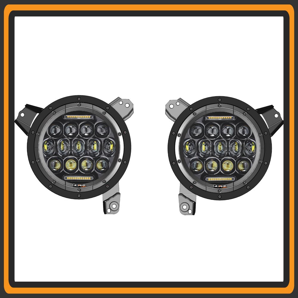 Quake LED Headlight Quake LED RGB Accent JL Head Lights Quad Lock interlock Compatible - QTE903 - Quake LED