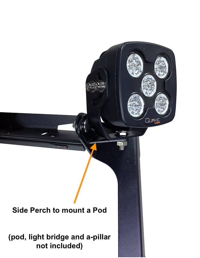 Quake LED Light Bar Mounting Kit Use a said Perch to mount and rotate a POD to create a wider beam of Light - QLB980 - Quake LED