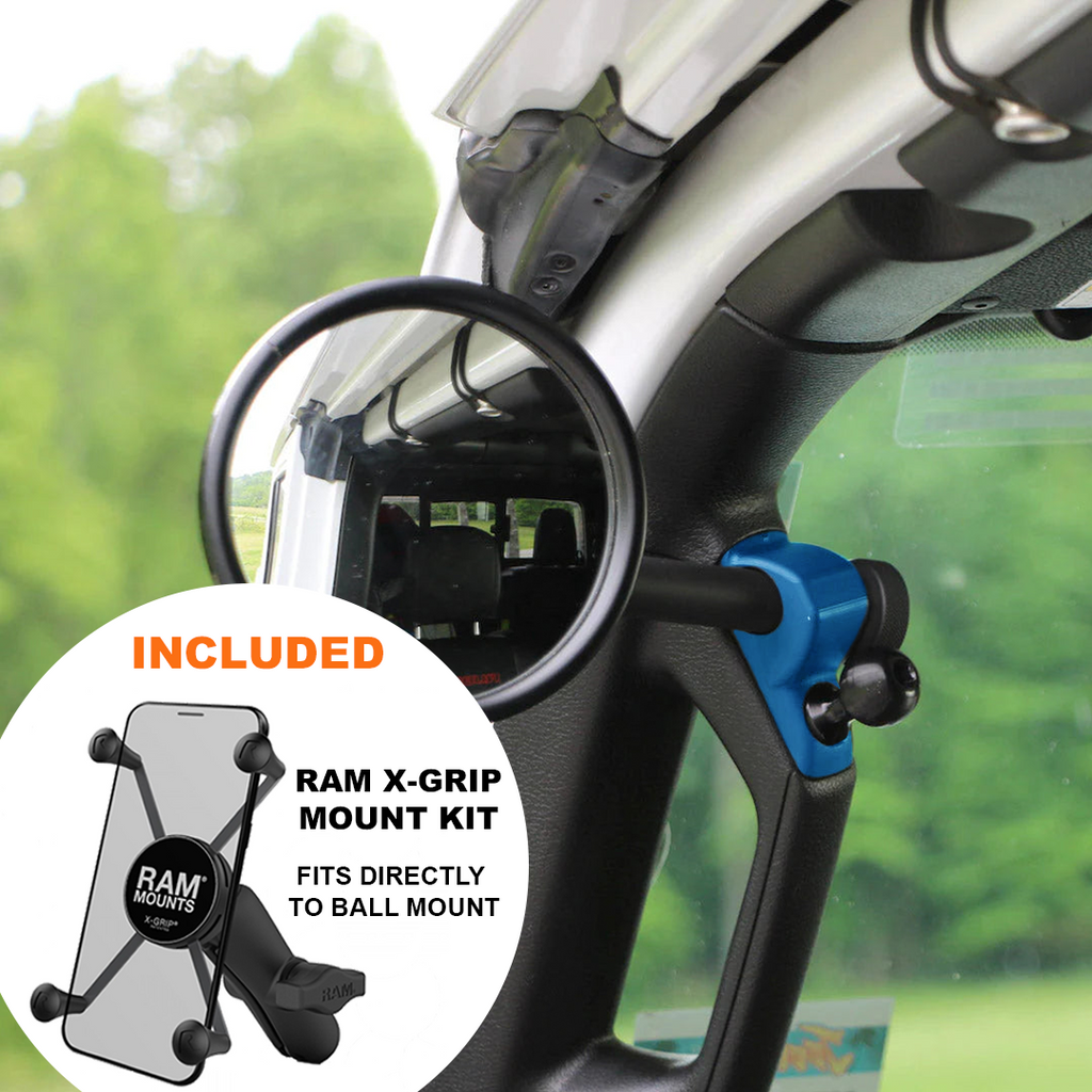 A-Pillar Side Mirror Set For 2024+ Jeep Wrangler JL & Gladiator - CMM Offroad