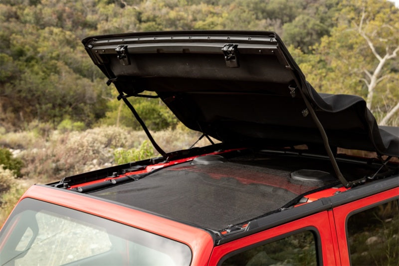 Rampage Soft Tops Rampage 2018-2019 Jeep Wrangler(JL) Unlimited Sport 4-Door Mesh Shade Top - Extended - Black