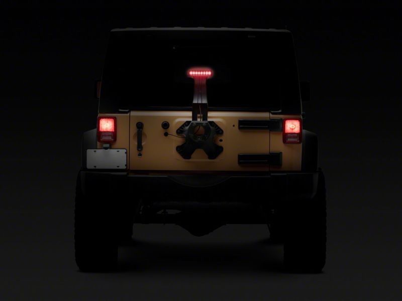 Raxiom Brake Lights Raxiom 07-18 Jeep Wrangler JK Axial Series Hyper Flash LED Third Brake Light- Smoked