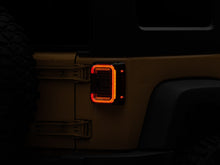 Load image into Gallery viewer, Raxiom Tail Lights Raxiom 07-18 Jeep Wrangler JK Axial Series LED Halo Tail Lights- Black Housing (Dark Smoked Lens)