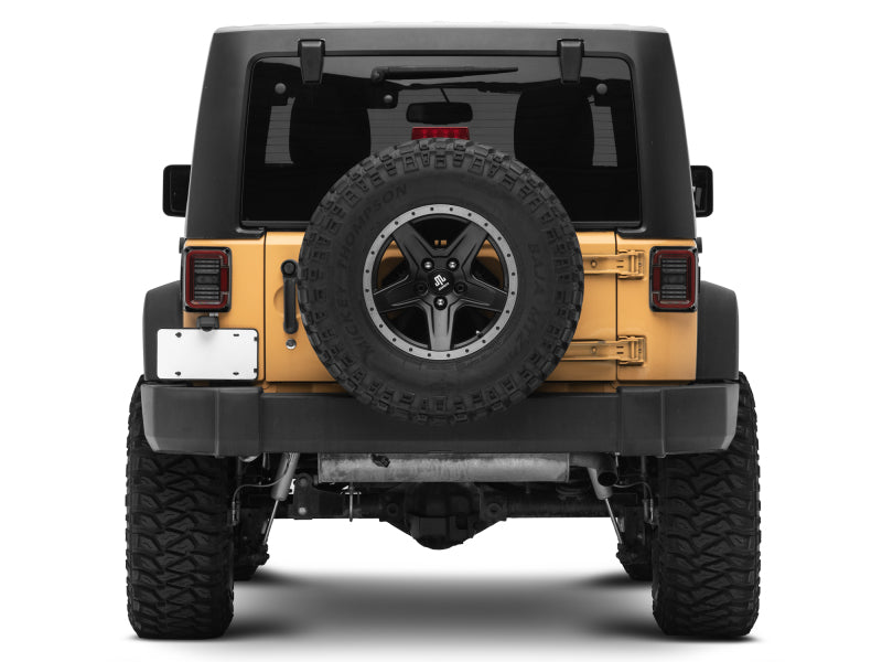 Raxiom Tail Lights Raxiom 07-18 Jeep Wrangler JK Axial Series LED Halo Tail Lights- Black Housing (Dark Smoked Lens)