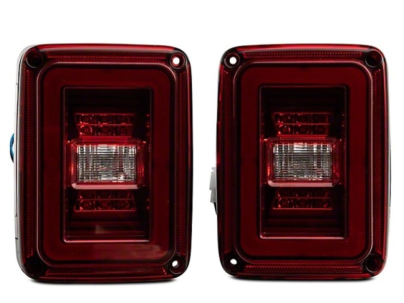 Raxiom Tail Lights Raxiom 07-18 Jeep Wrangler JK JL Style LED Tail Lights- Black Housing - Red Lens