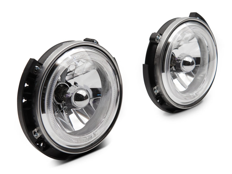 Raxiom Headlights Raxiom 07-18 Jeep Wrangler JK LED Halo Headlights- Chrome Housing (Clear Lens)