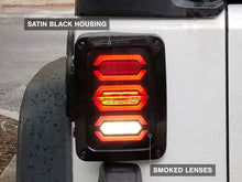 Load image into Gallery viewer, Raxiom Tail Lights Raxiom 07-18 Jeep Wrangler JK LED Tail Lights- Black Housing (Smoked Lens)