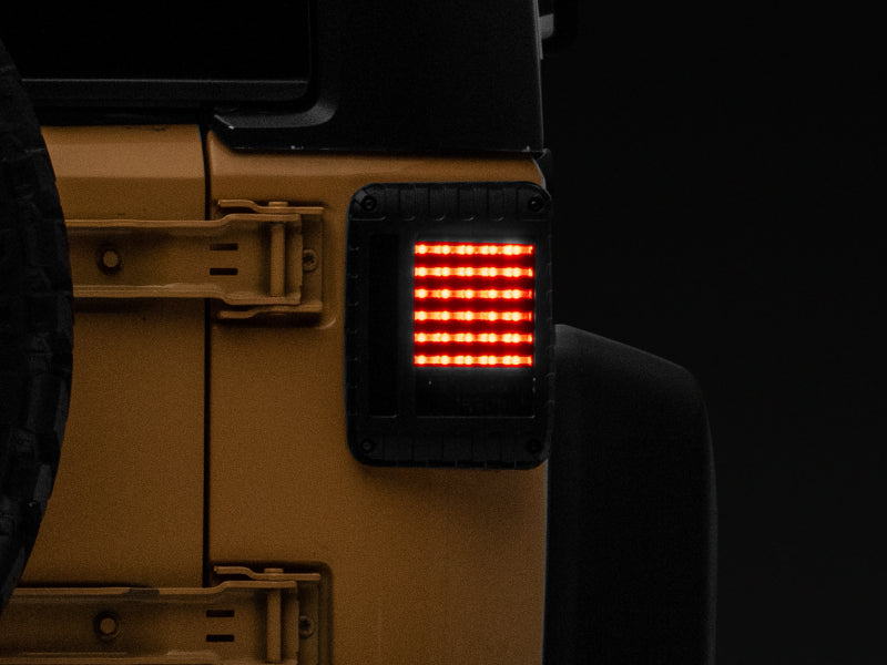 Raxiom Tail Lights Raxiom 07-18 Jeep Wrangler JK LED Tail Lights- Black Housing (Smoked Lens)