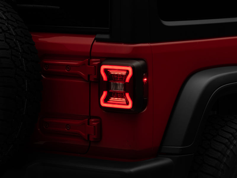 Raxiom Tail Lights Raxiom 18-22 Jeep Wrangler JL LED Tail Lights- Black Housing - Red Lens