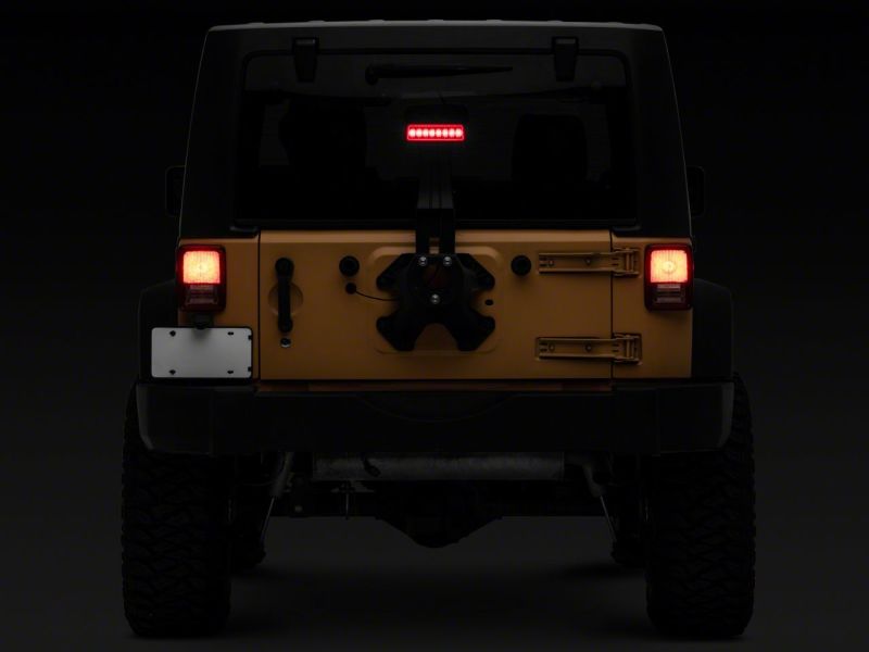 Raxiom Brake Lights Raxiom07-18 Jeep Wrangler JK Axial Series Hyper Flash LED Third Brake Light- Red
