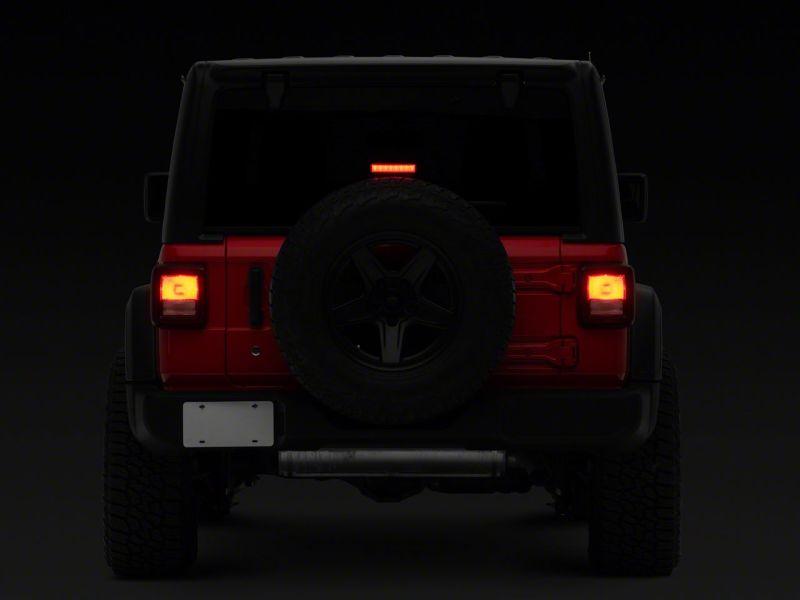 Raxiom Brake Lights Raxiom18-23 Jeep Wrangler JL Axial Series Hyper Flash LED Third Brake Light- Smoked