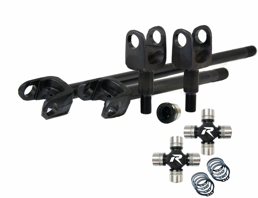 Revolution Gear & Axle Front Axle Kits Dana 30 1987-95 YJ MJ and XJ 4340 Chromoly 27Spl Front Axle Kit w/Disconnect Eliminator, US Made Axles HD Chromoly U-Joints Revolution Gear and Axle - Revolution Gear & Axle - RAK30-YJ-27-HD